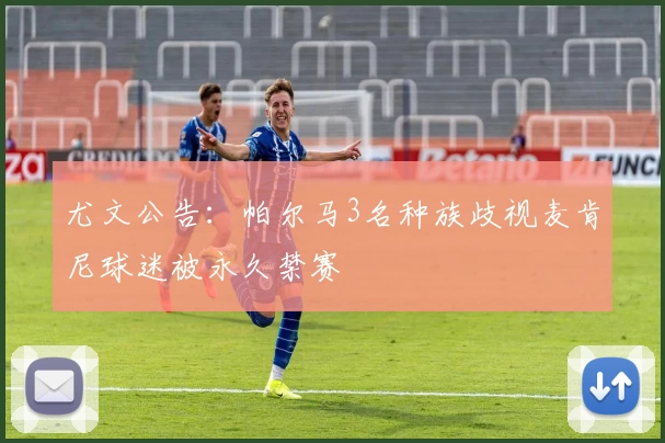 尤文公告：帕尔马3名种族歧视麦肯尼球迷被永久禁赛